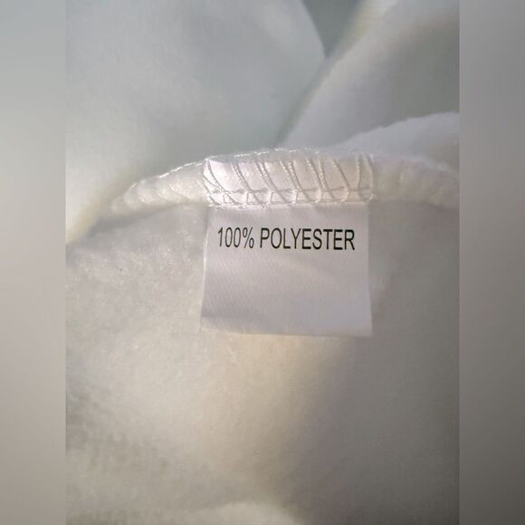 White long sleeved crewneck sweatshirt w motivational text on back XL NWOT - Picture 11 of 12